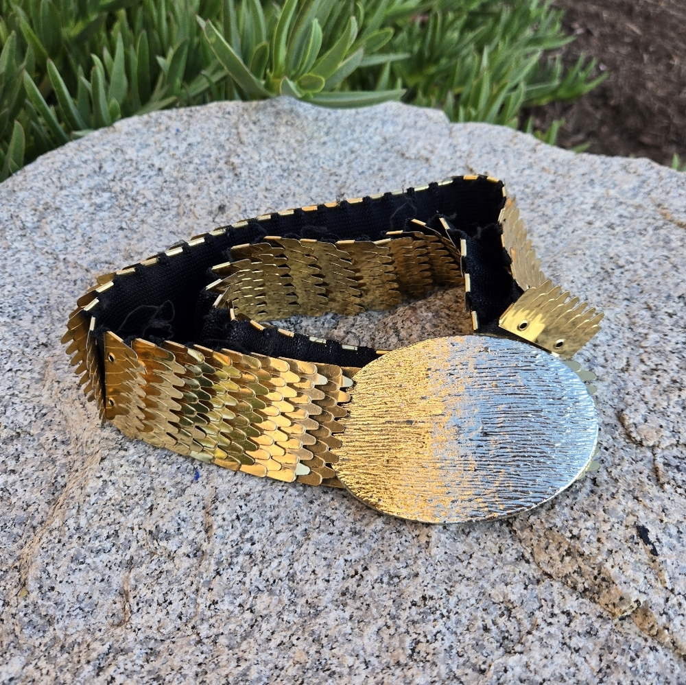 Vintage goldtone metal Belt Boho Cowgirl